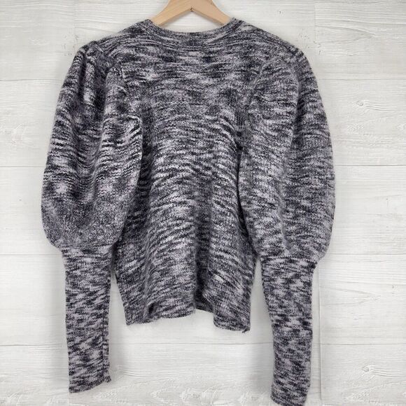 Ted Baker Jumper Sweater Women US 10 Extreme Sleeve Pullover Wool Mohair Gray - Picture 7 of 16